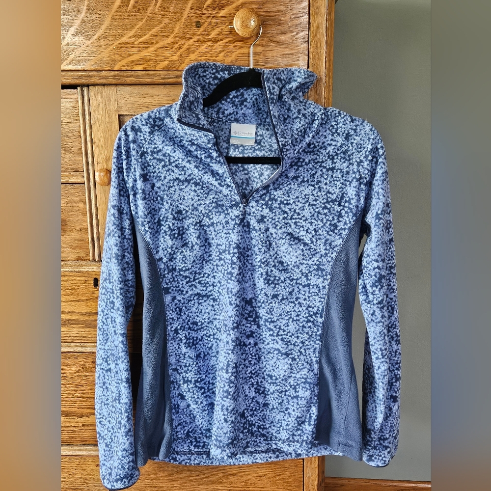 🌿 Columbia Ladies Blue Performance Jacket Quarter-Zip Fleece Tech